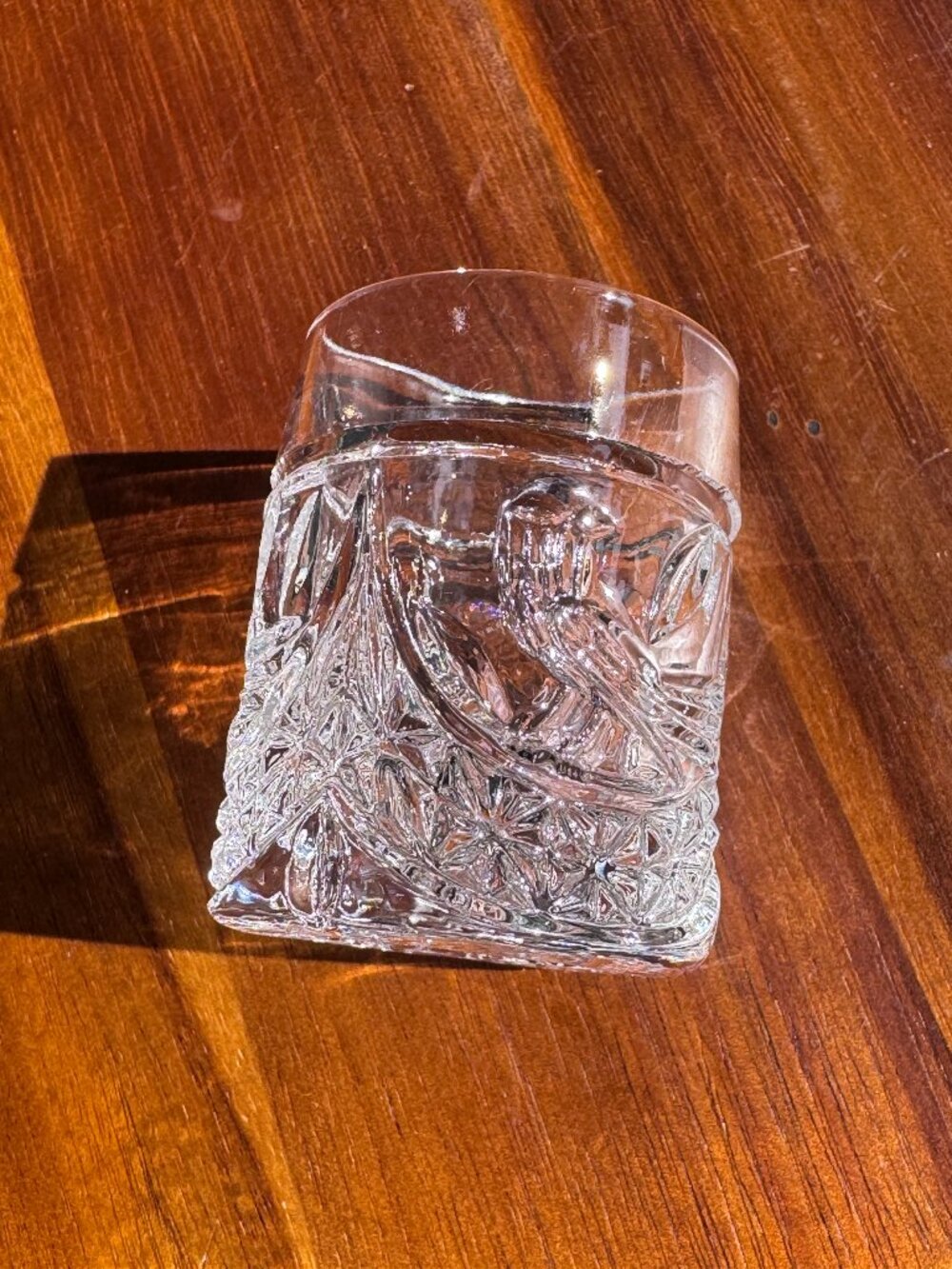 Vintage Hofbauer Miniature Crystal Shot Glass, West Germany "Byrdes" Collection